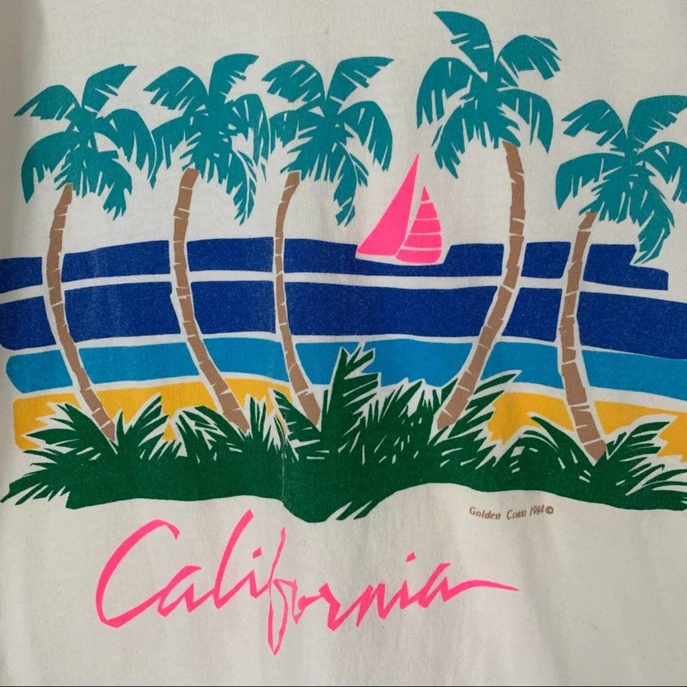 Vtg Single Stitch California 1984 Men’s T-Shirt L - Picture 4 of 11
